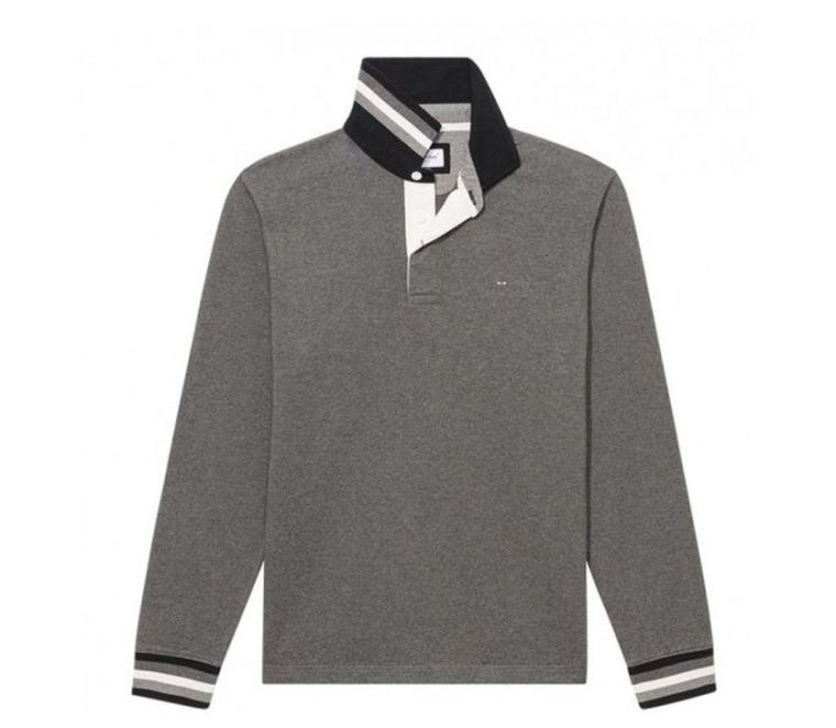 mode homme tenue casual polo gris