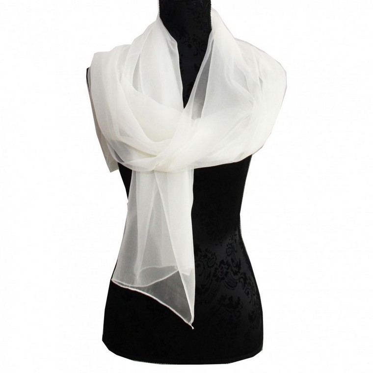 accessoires foulard soie blanc