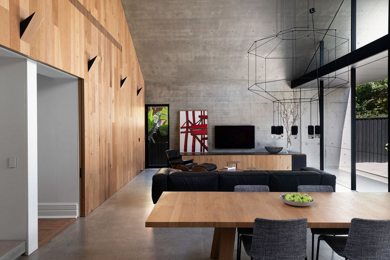 agrandissement maison bois extenstion béton MCK Architecture et intérieurs cuisine