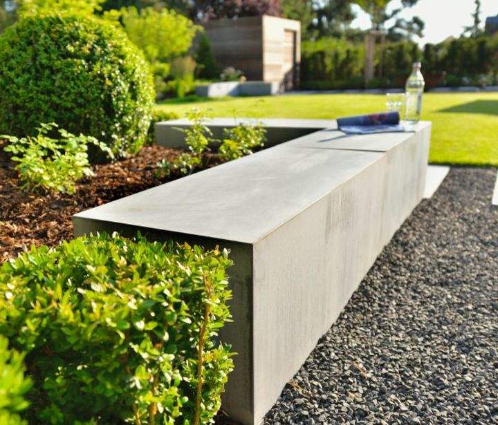 banc de jardin beton