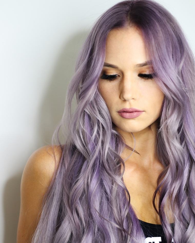 coiffure femme été 2019 nuances violet