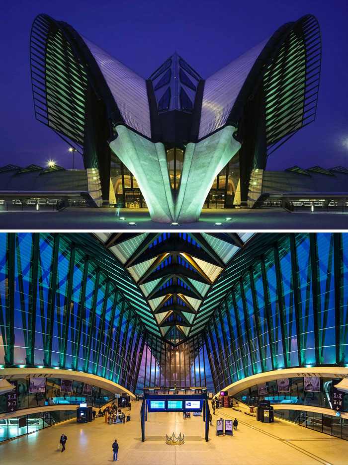 architecture moderne aéroport de lyon gare