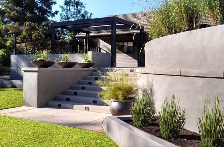 idee deco beton jardin