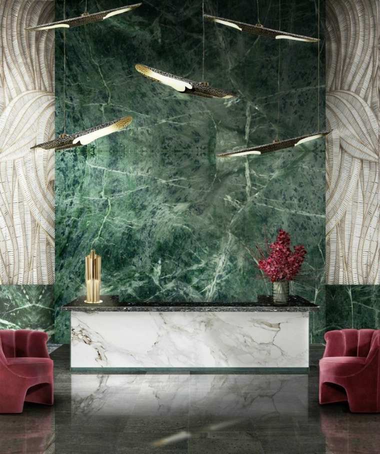 marbre vert pour design d'intérieur