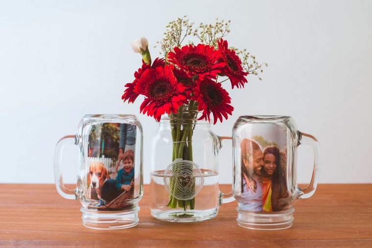 idée récup déco espace vase fleurs 