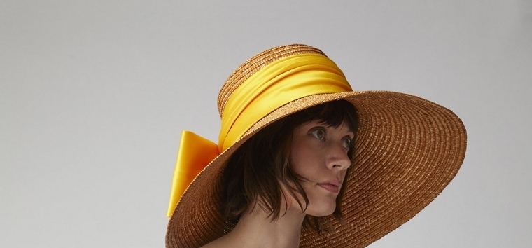 accessoires mode - chapeau Eugenia Kim avec bandeau jaune
