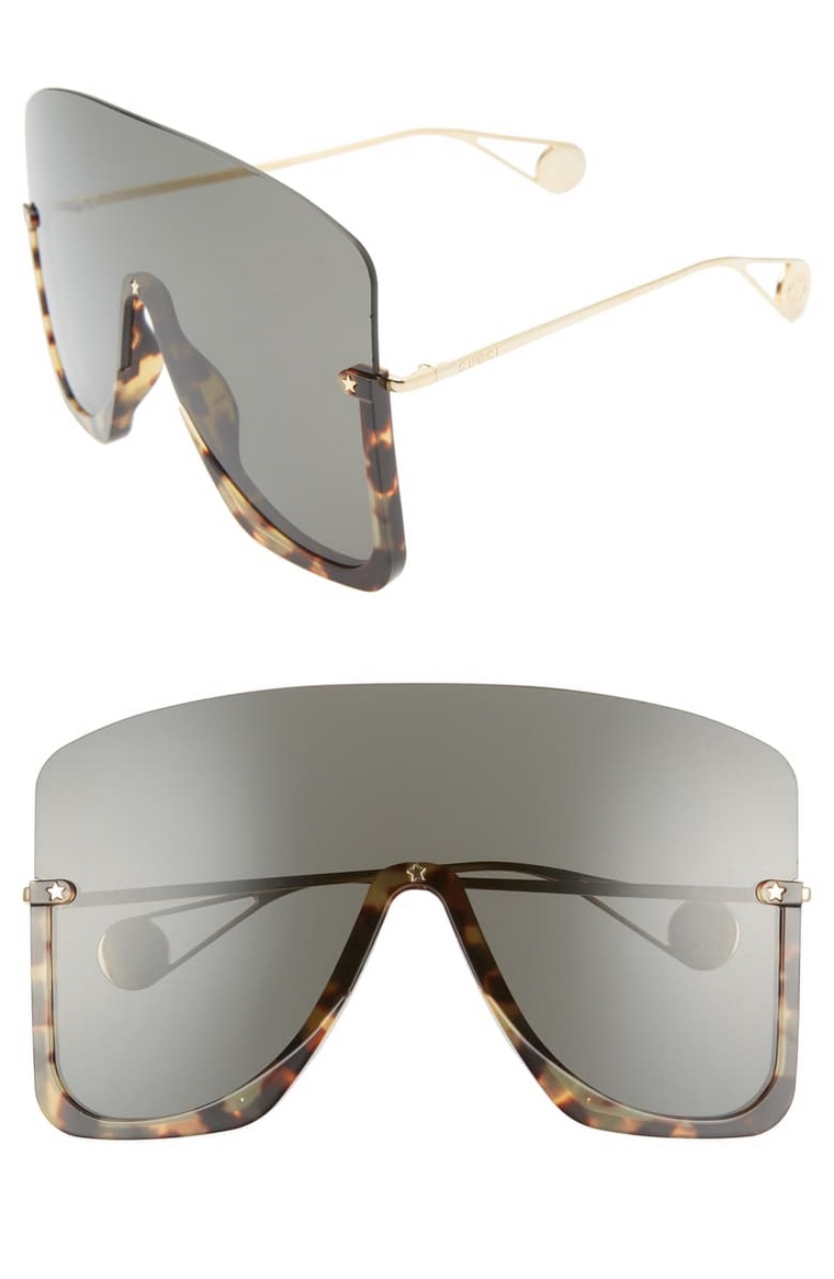 accessoires mode - lunettes de soleil shield Gucci