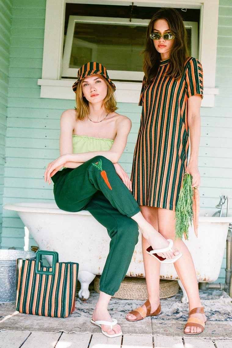 accessoires mode - sandales d'été 2019 - avec robe pomme-pistache