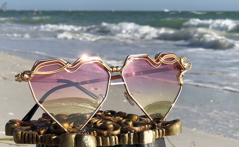 lunettes de soleil tendance 2019 en forme de coeur