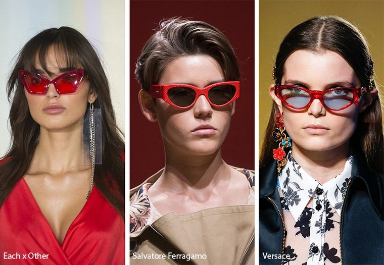 lunettes de soleil tendance 2019 monture rouge femme