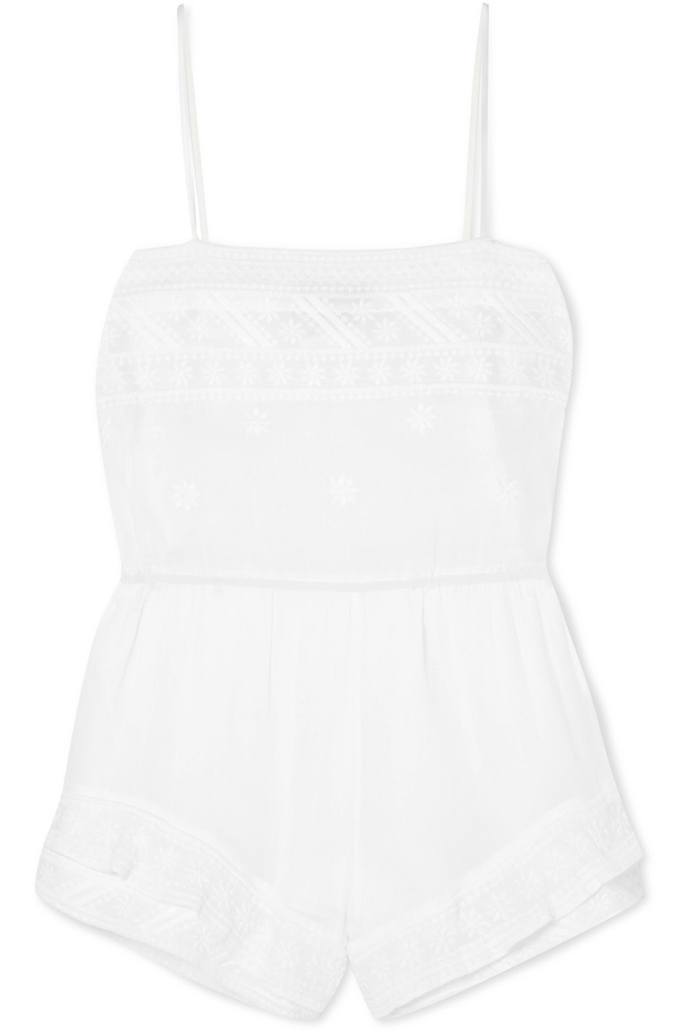 tenue de plage - accessoires - haut en blanc en coton avec dentelles Isabel Marant