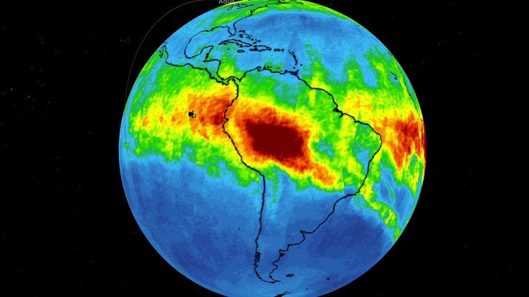 Amazonie feu carte NASA