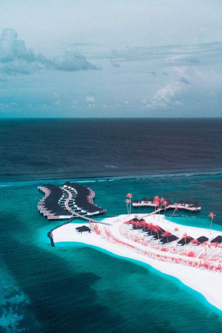 Les Maldives Paolo Pettigiani photo infrarouge lointaine drone