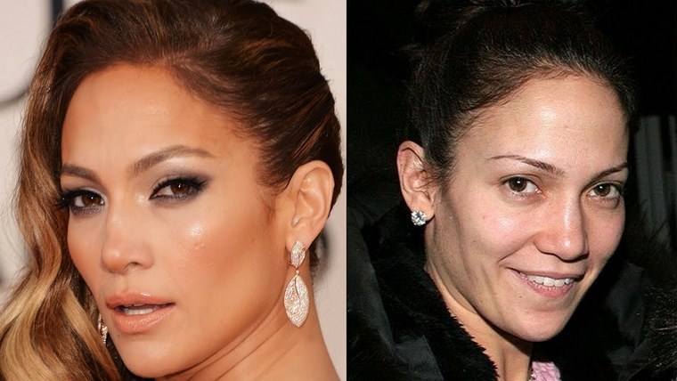 star sans maquillage Jennifer Lopez
