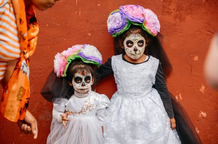 maquillage enfant crâne de mort mexicain