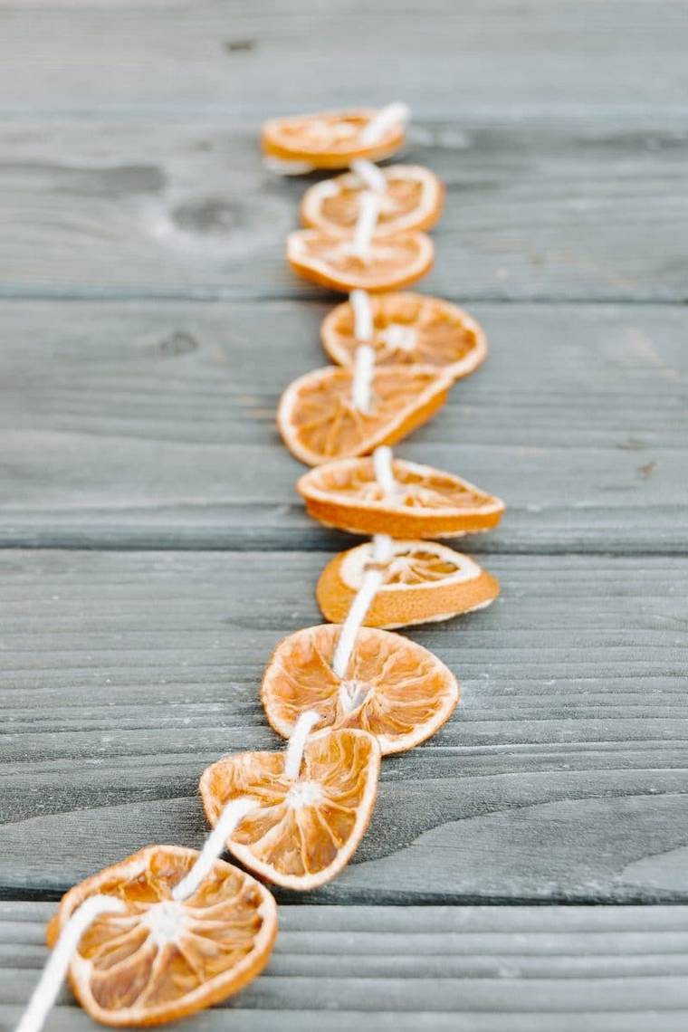 guirlande automnale rondelles orange