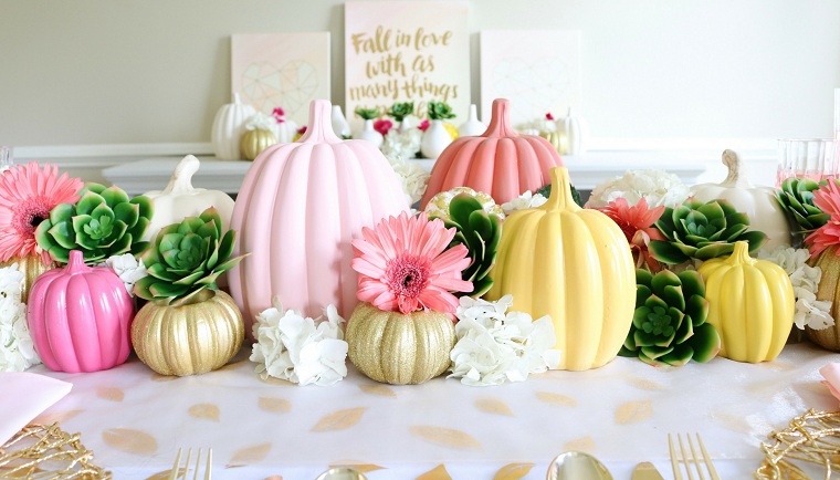 couleur pastel table automne