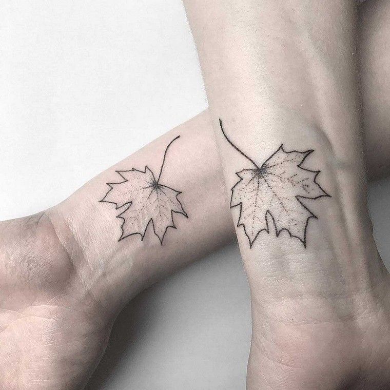 feuille arbre tattoo