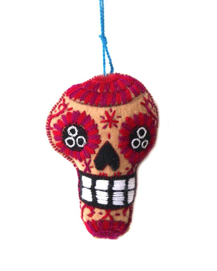 objet décoratif sous forme decrâne mexicain