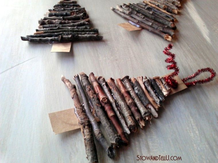 déco de Noël en bois sous forme de sapin