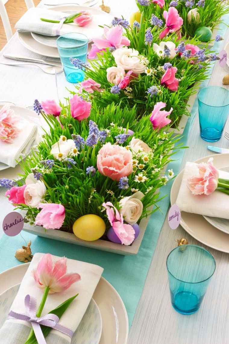 décoration de table Pâques