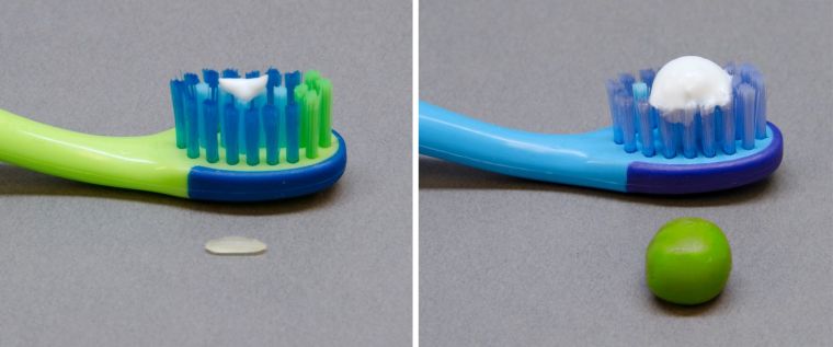 quantité de dentifrice pour enfant 