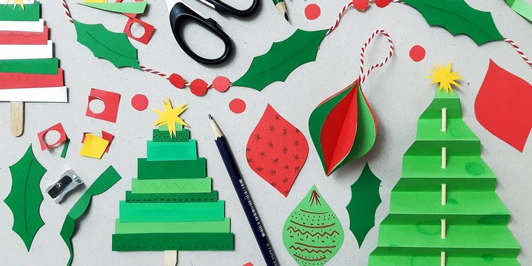 décoration de Noël à fabriquer en papier découpage