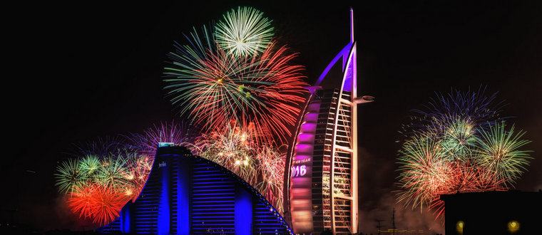 Nouvel An Dubaï feux artifices