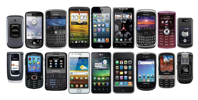 smart phones téléphones portables