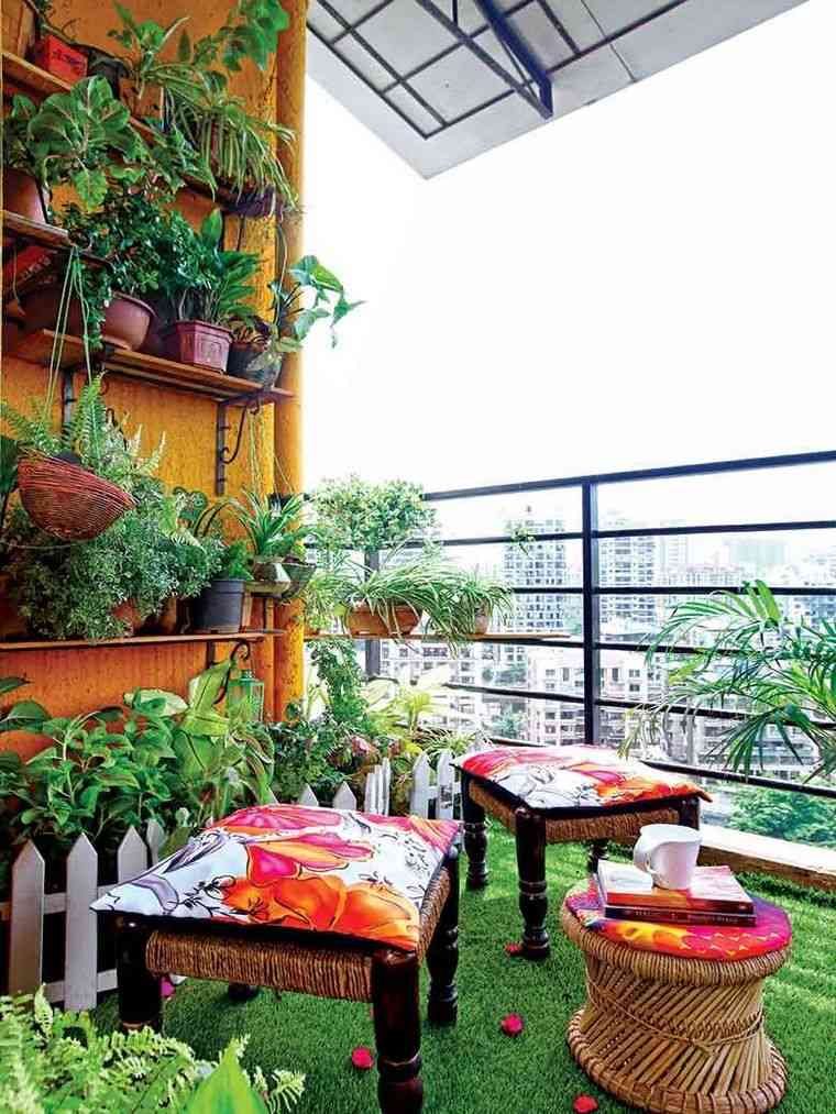 jardin sur terrasse style chabby