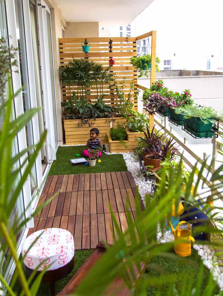 balcon deco petit espace plantes