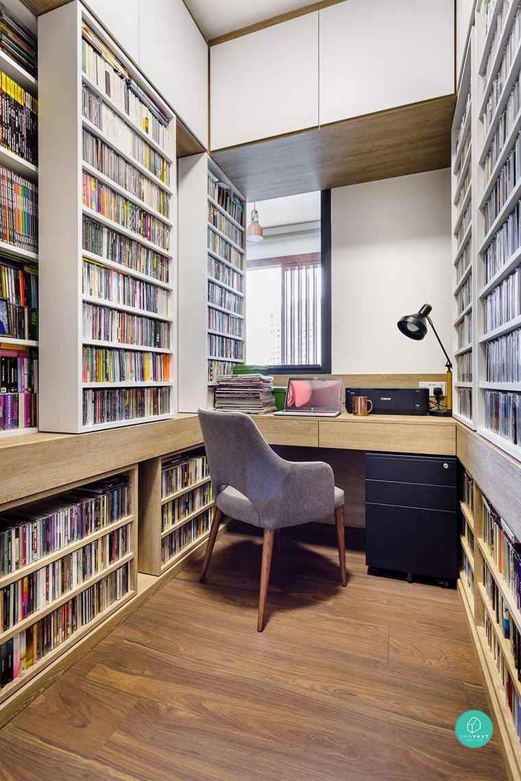 bureau moderne bibliothèque niveaux