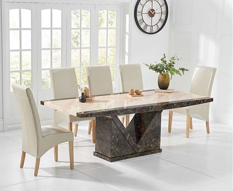 table en marbre salle à manger design intérieur
