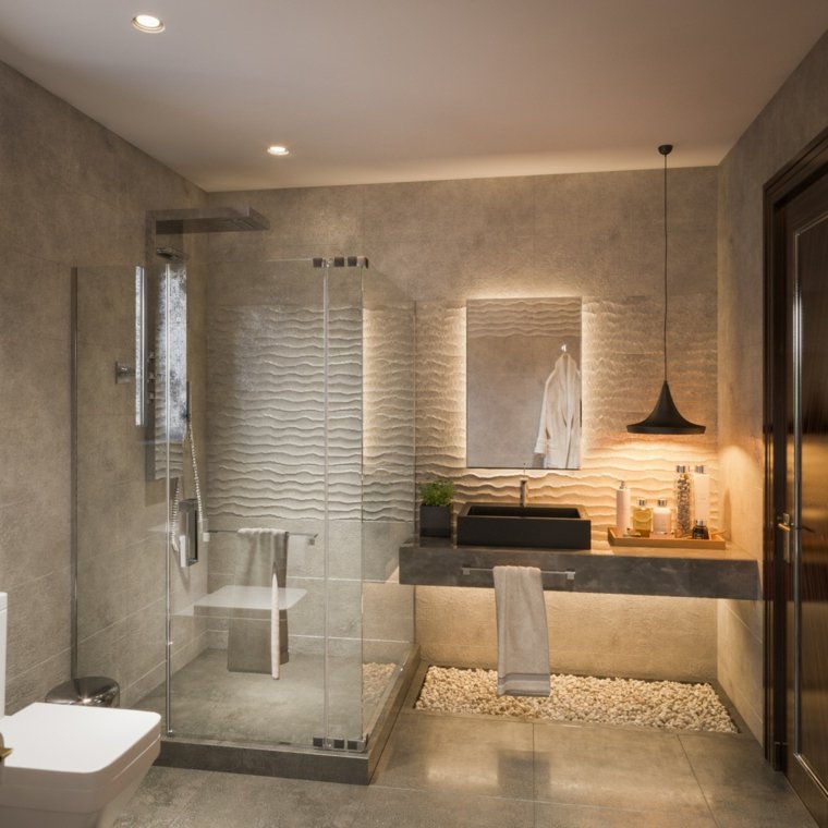 salle de bain eclairage moderne exemple