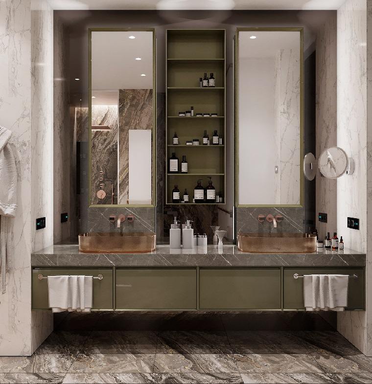 salle de bain luminaire design