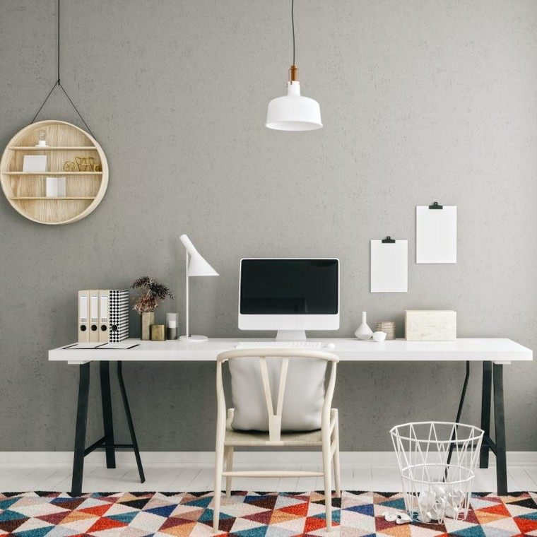 espace de travail à la maison de style minimaliste