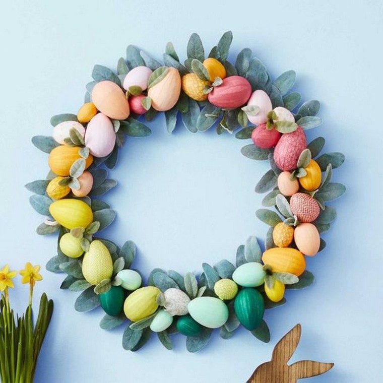 œufs de Pâques coloriage décoration couronne 