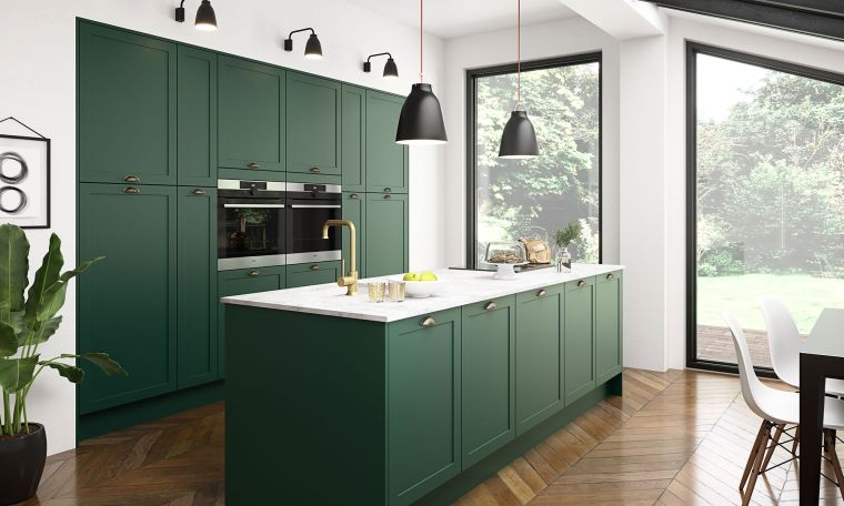 cuisine de design moderne en vert 