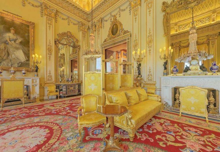 la salle jaune de la famille royale 