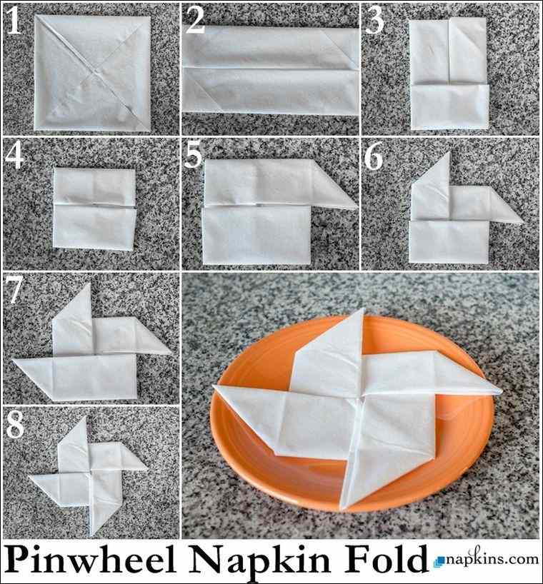 pliage de serviettes en papier moulinette 