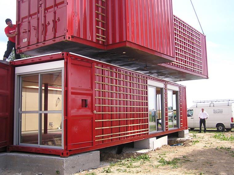 container maison design rouge