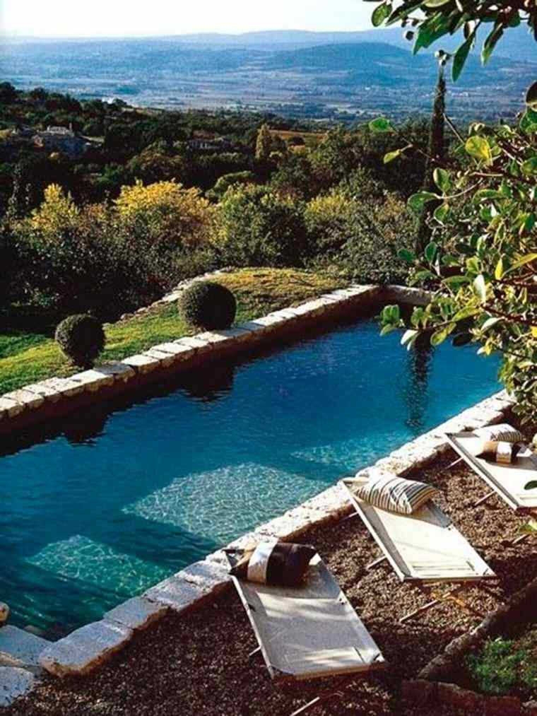 piscine pierre jardin vue rêve