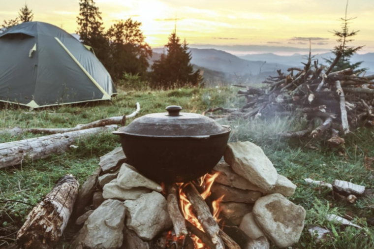 camping cuisine plein air feu