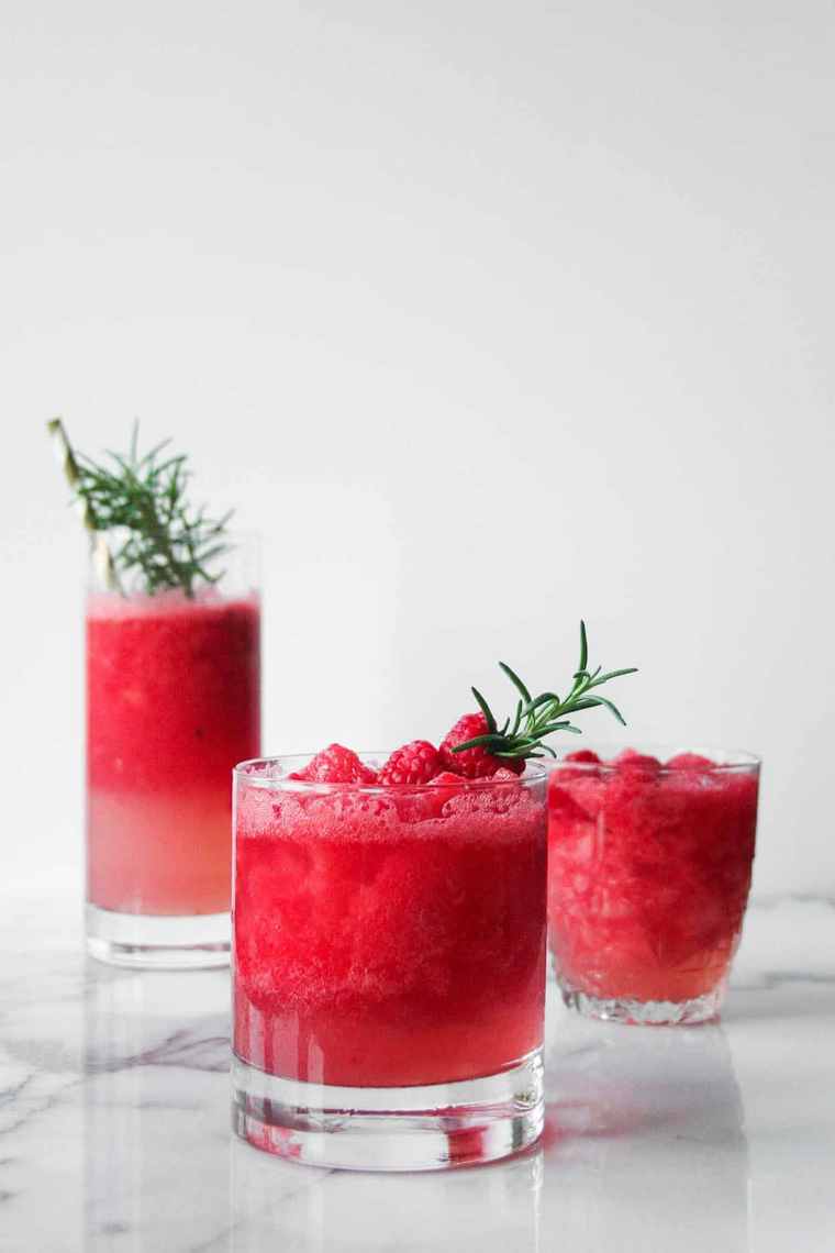 cocktail glacé pastèque framboises