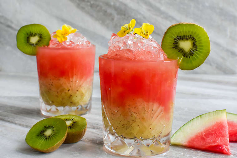 cocktails sans alcool kiwi pastèque