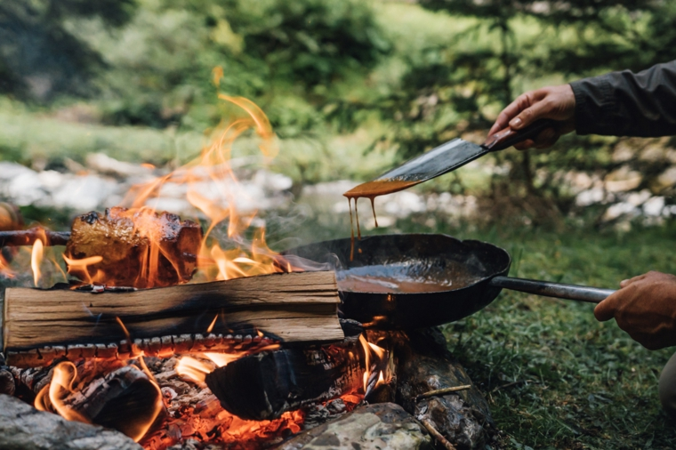 fabriquer un barbecue diy camping