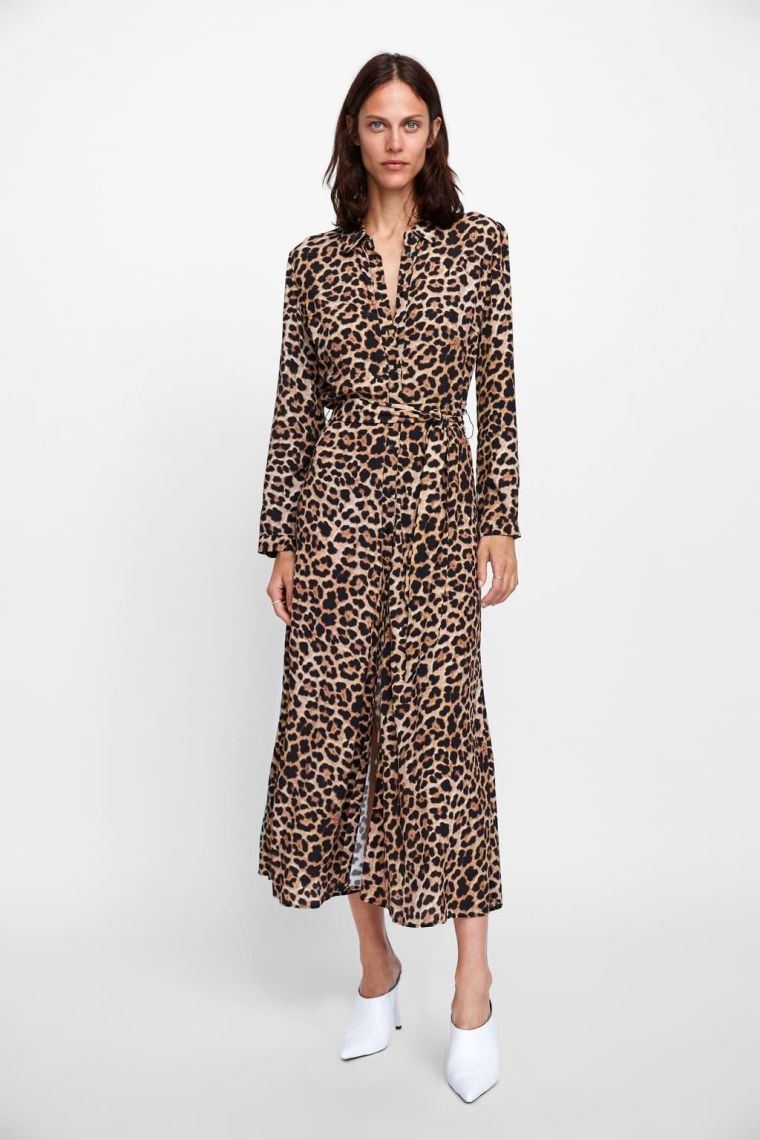 robe moderne imprimée léopard 