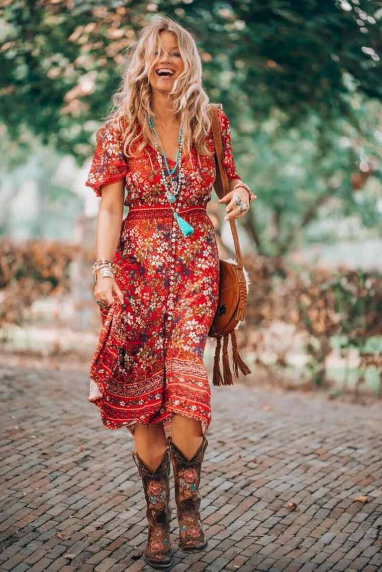 robes colorées style hippie