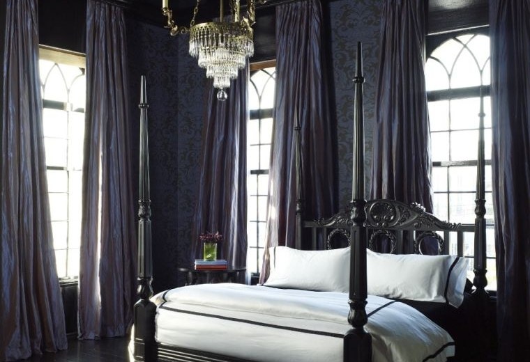 design de chambre à coucher gothique