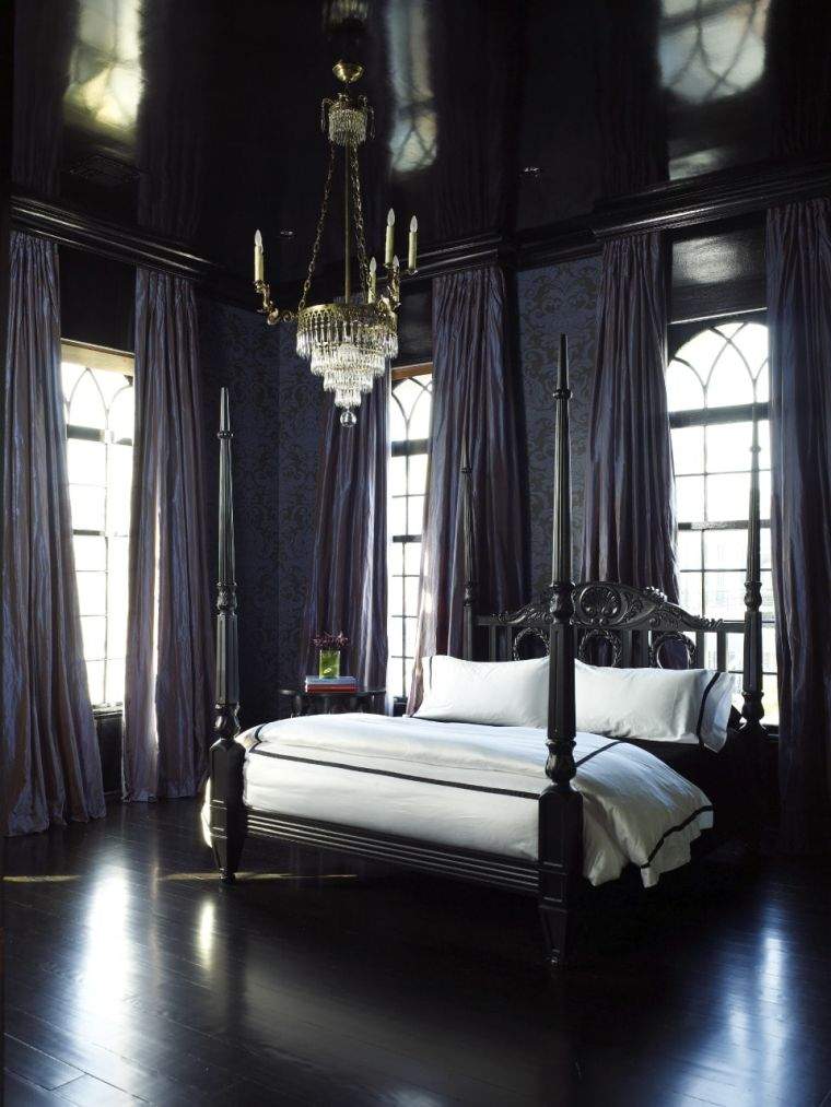 design de chambre à coucher gothique 